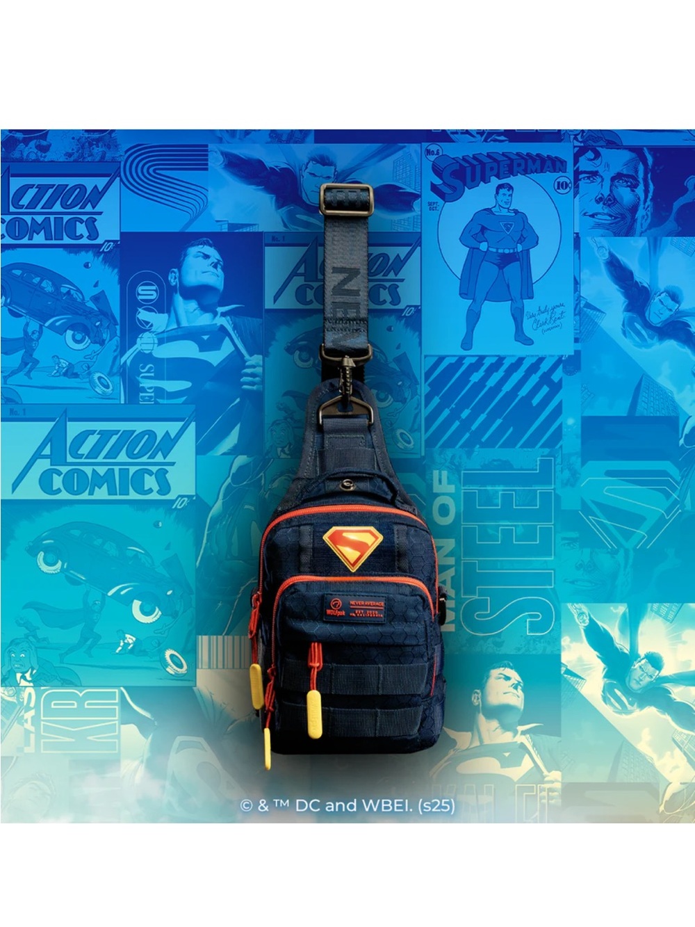 🦸‍♀️🦸‍♂️WOLF 4L Navy Sling Bag Superman🦸‍♀️🦸‍♂️